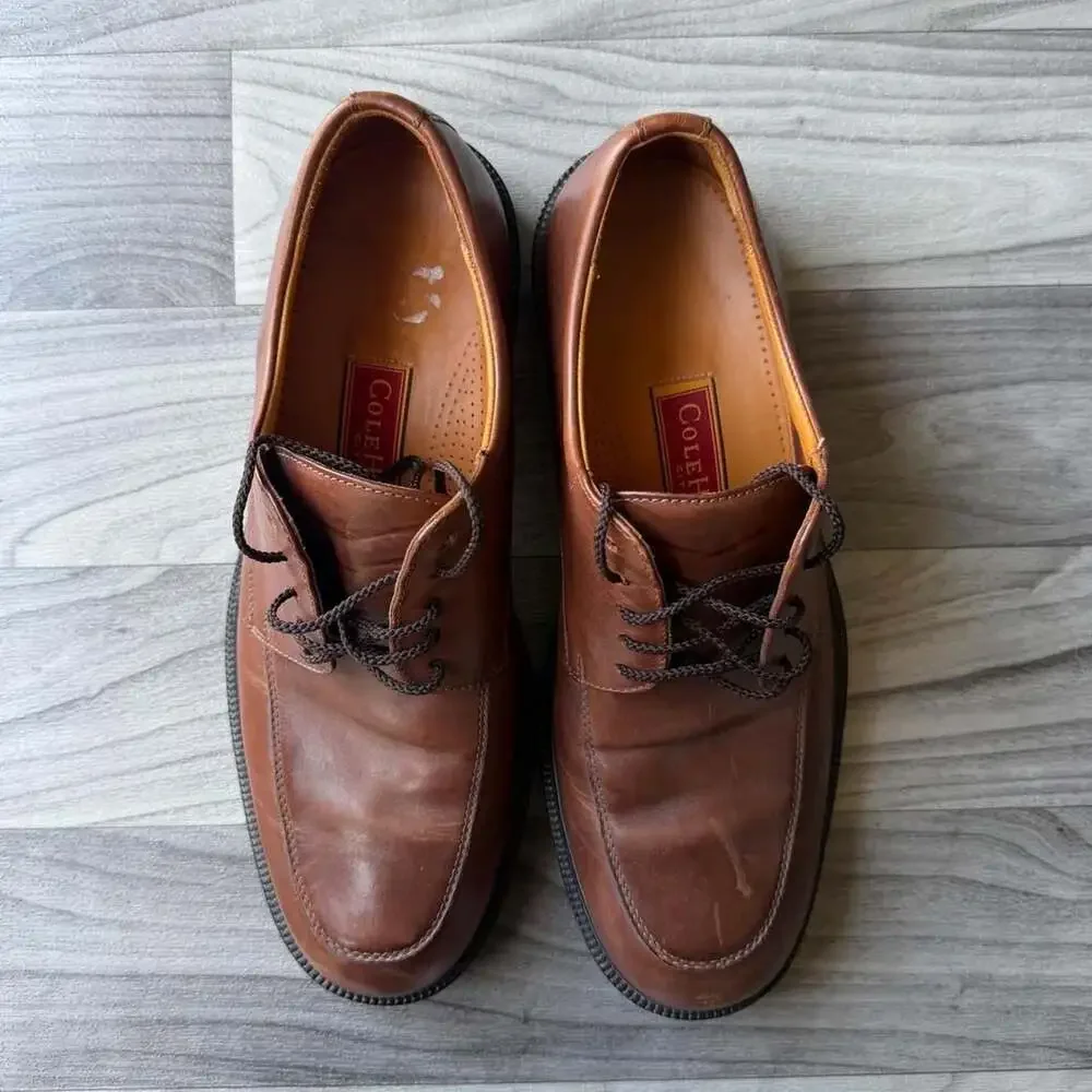 Vintage Cole Haan City Leather Oxford Dress Shoes Brown 11.5